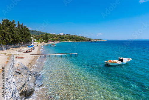 Fototapeta Naklejka Na Ścianę i Meble -  Mazikoy beach view in Bodrum