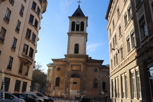 L'église catholique Saint Pothin à Lyon vue de l'extérieur, inaugurée en 1843, ville de Lyon, département du Rhône, France