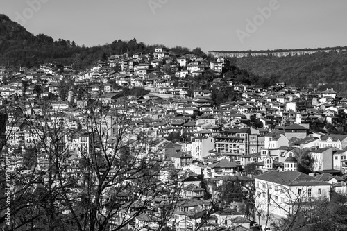 Black and white photo of Veliko Tarnovo city