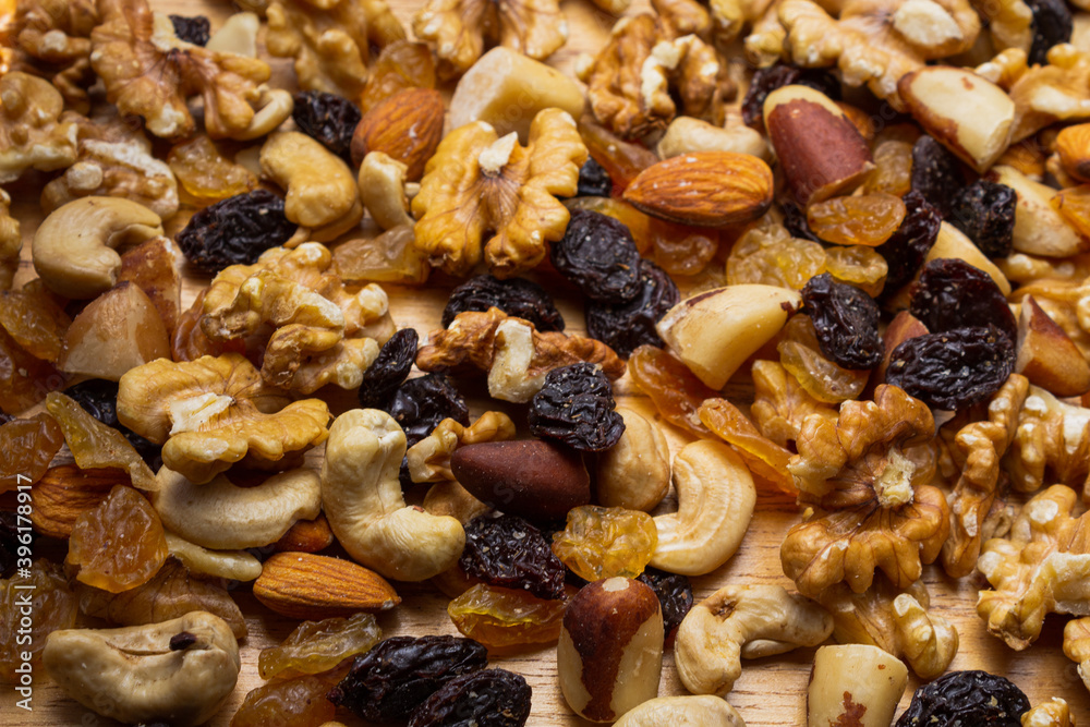 nuts and raisins