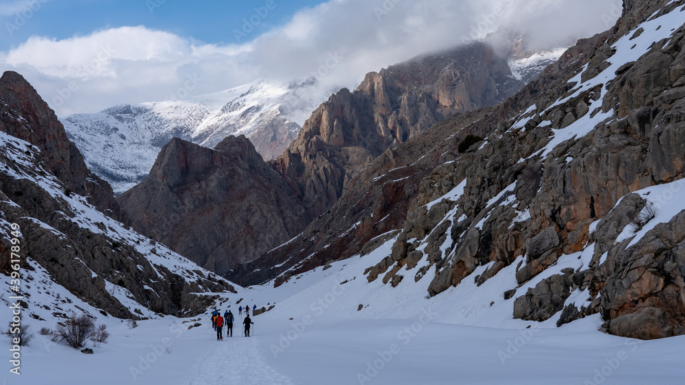 Naklejka premium snow covered mountains