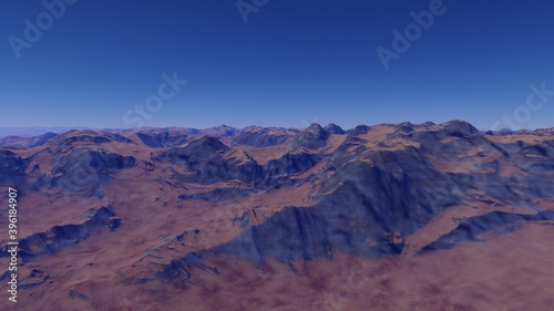 alien planet landscape  view from a beautiful planet  beautiful space background 3d render