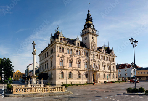 Morning view of the town hall in Laa an der Thaya in Lower Austria photo