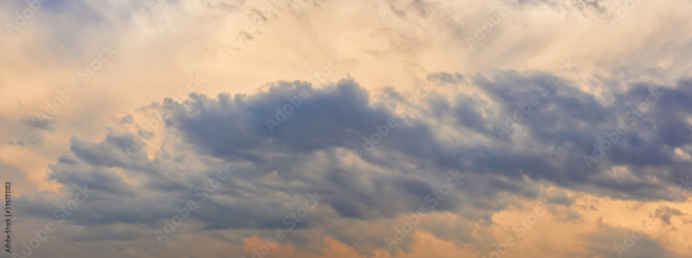 stormy evening sky horizontal background