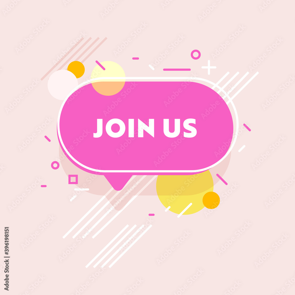Join Us Banner with Abstract Pattern on Pink Background. Welcome to the Team Headhunting and Human Resource Research Join Us Banner with Abstract Pattern on Pink Background. Welcome to the Team Headhunting and Human Resource Research