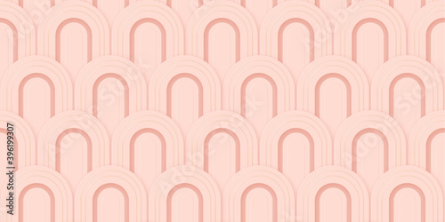 Seamless geometric 3d luxury background. Art deco modern vector pattern. Design element gold gatsby fan frame