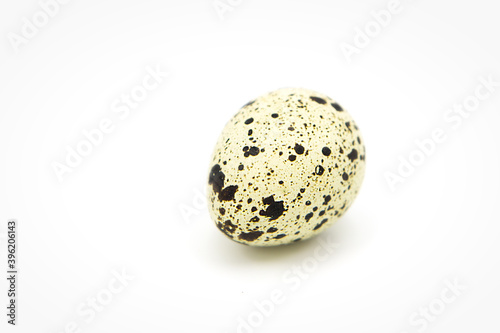 Quail organic egg isolated on white background	