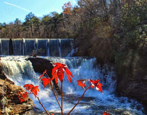 waterfall in autumn