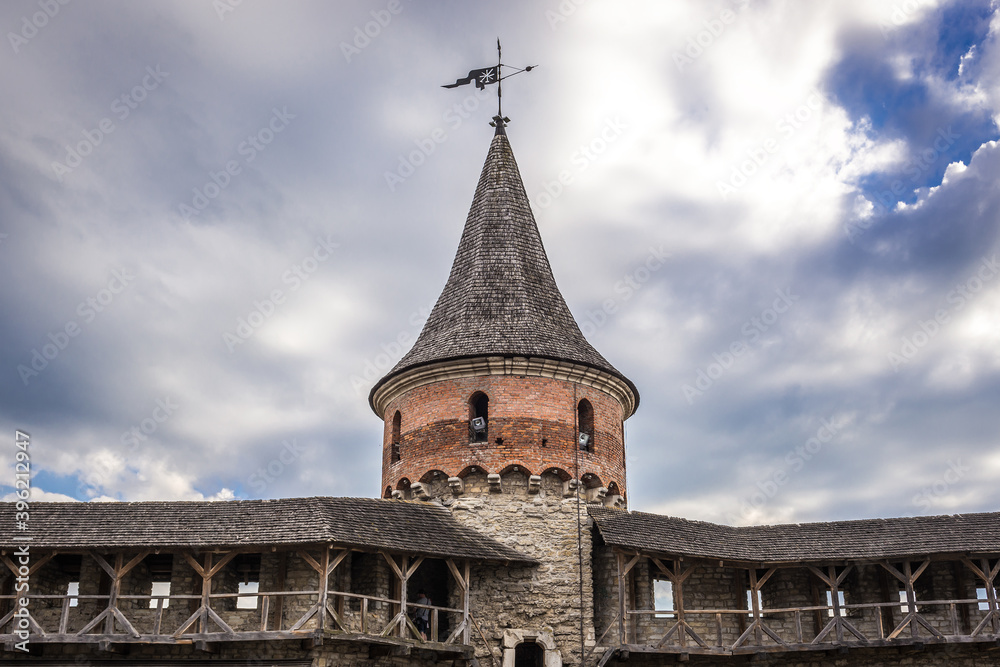 Castle in historic part of Kamianets Podilskyi city, Ukraine