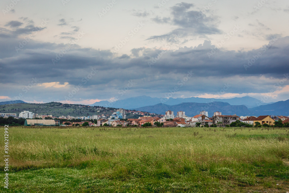 Cityline of Podgorica city in Montenegro Cityline of Podgorica city in Montenegro