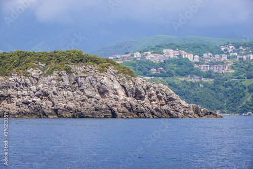 Adriatic Sea coastline near Prijevor town in Montenegro