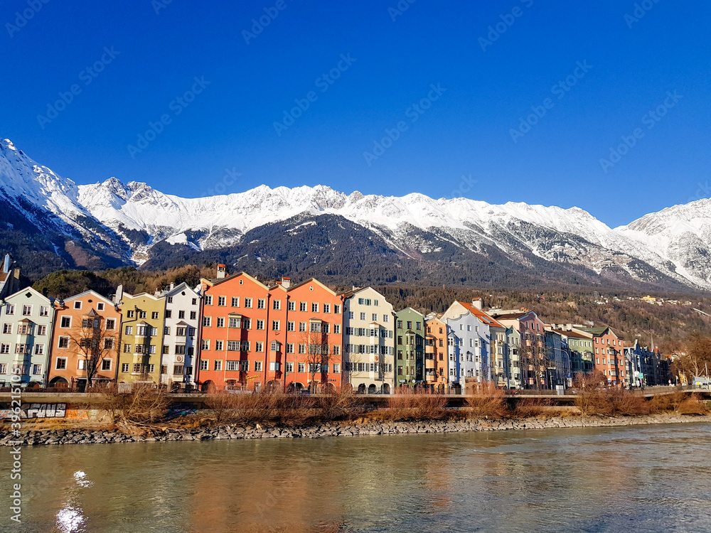 View of lake in Innsbruck, Austria