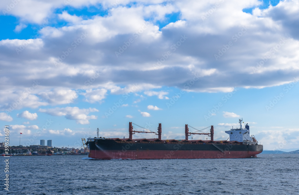 industrial ship in the Bosphorus, istanbul industrial ship in the Bosphorus, istanbul