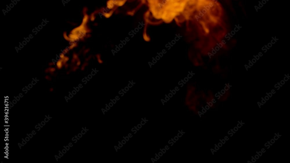 Super slow motion of fire in tube isolated on black background. Filmed on high speed cinema camera, 1000 fps Super slow motion of fire in tube isolated on black background. Filmed on high speed cinema camera, 1000 fps