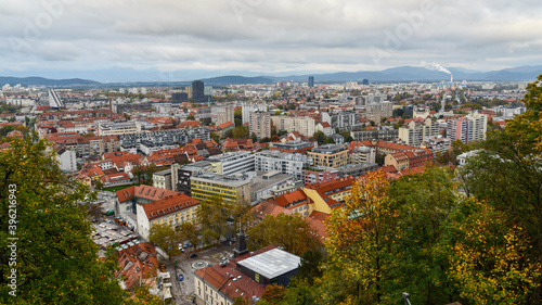Wallpaper Mural Panorama of Ljubljana, Slovenia  Torontodigital.ca