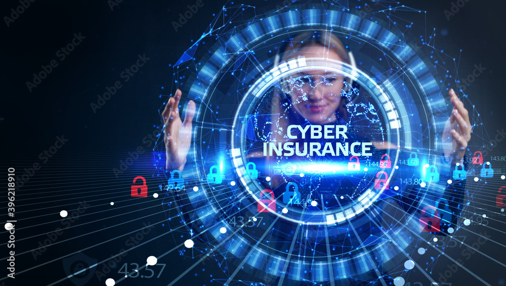 Obraz premium Cyber security data protection business technology privacy concept. Cyber insurance