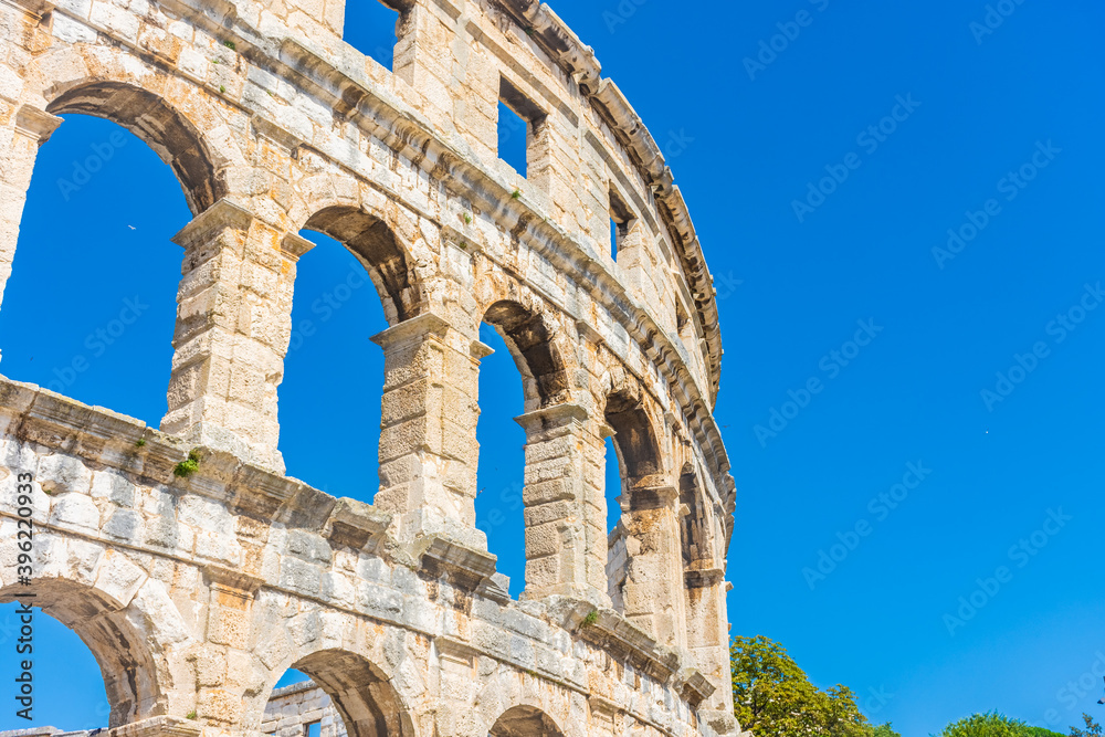 The beautiful Roman Arena of Pula, Croatia