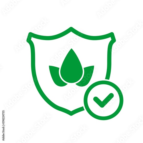 Crop protection icon. Crop insurance concept. Shield line icon. Vector