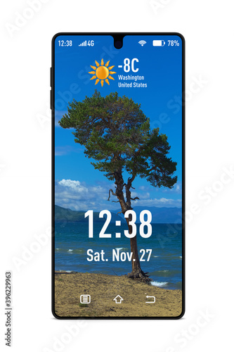 phone on white background. Isolated 3D illustration