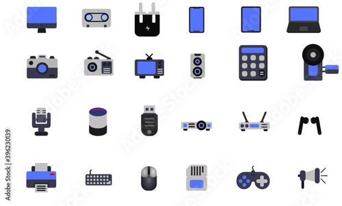 icons set of old and new devices