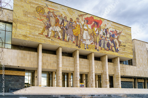 TIRANA,ALBANIA/DECEMBER 11,2017:National History Museum of Albania. The largest museum in the country. Opened in 1981