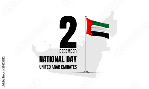 United Arab Emirates National Day Background. Vector Illustration.