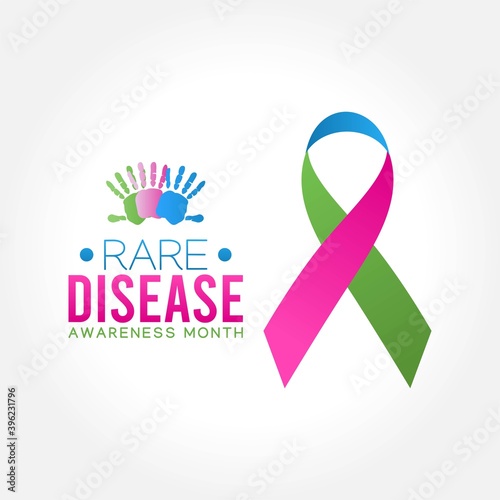 Rare Disease Awareness Month Vector Illustration. Suitable for Greeting Card, Poster and Banner.