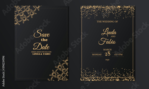 luxury vintage wedding invitation cards
