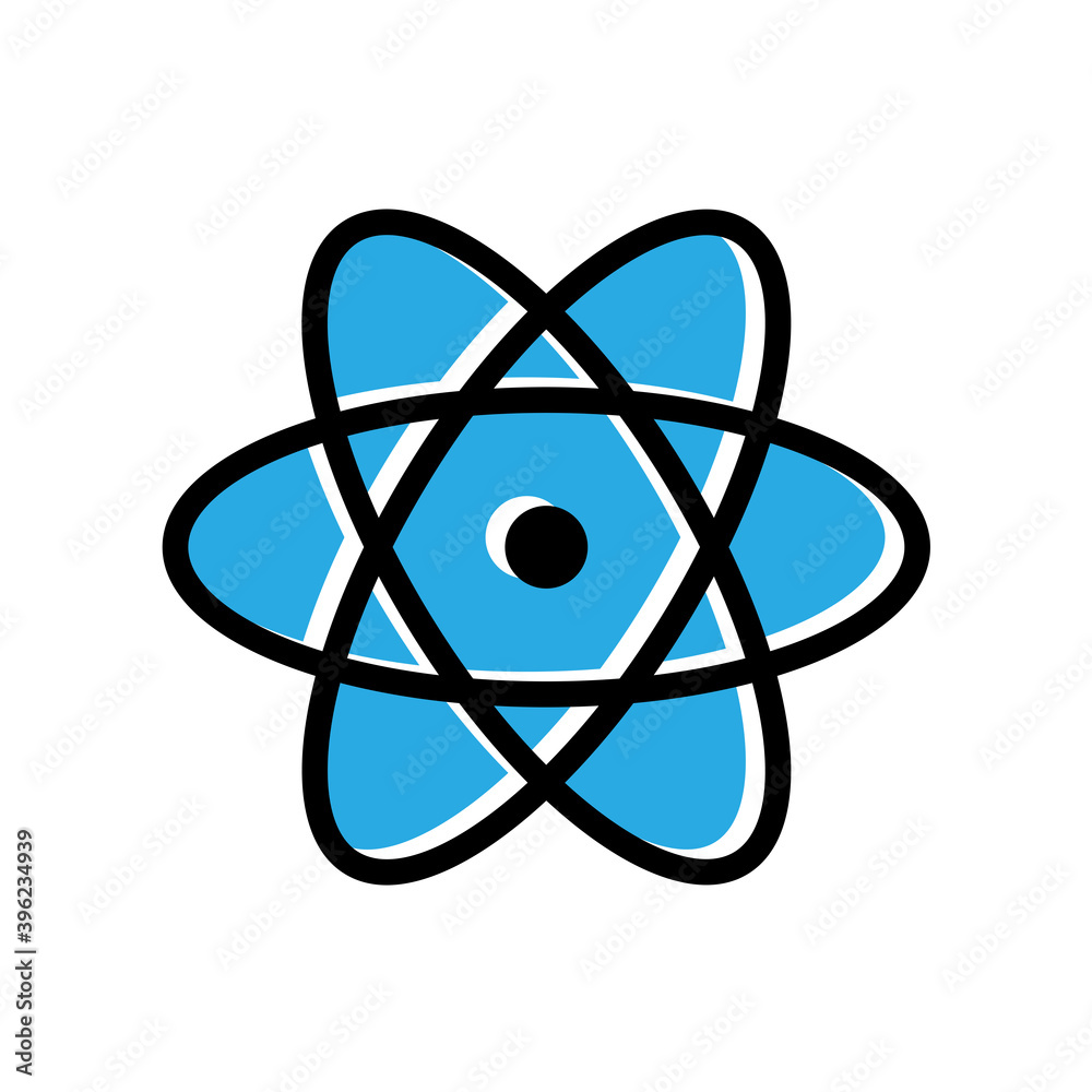 atom flat icon. education symbol. simple design editable. design vector illustration atom flat icon. education symbol. simple design editable. design vector illustration