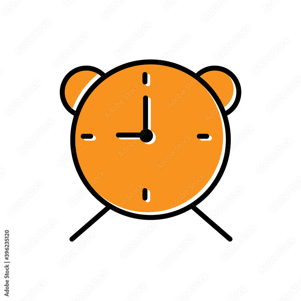 Clock flat icon. time symbol. simple design editable. design vector illustration Clock flat icon. time symbol. simple design editable. design vector illustration