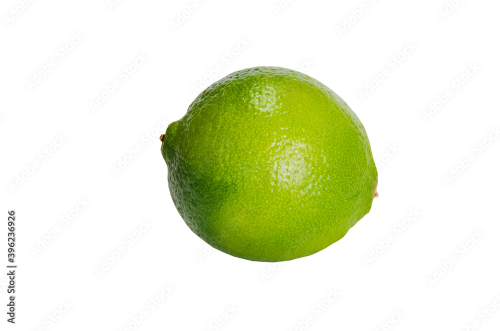 Citrus fresh juicy ripe fruits isolated, lime