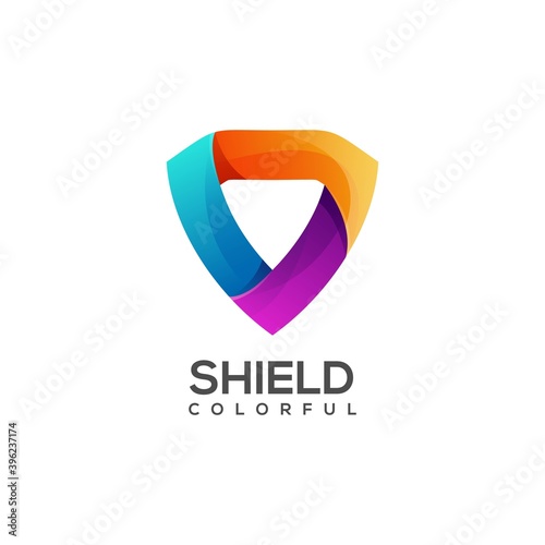 Shiel logo gradient colorful design vector