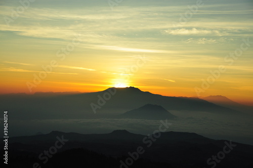 sunset over the mountains © fery