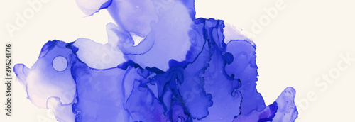 Alcohol ink vector texture banner. Fluid ink abstract background.