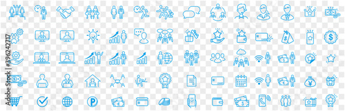 illustration of business icon set vector