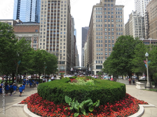 Fotografie Downtown Chicago Modern Architecture, and Lifestyle in Chicago, USA
