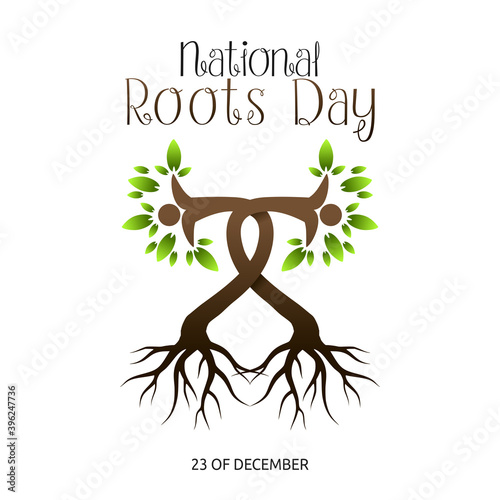 vector graphic of national roots day good for national roots day celebration. flat design. flyer design.flat illustration.