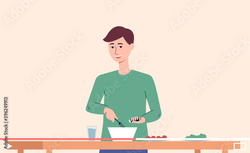 Video tutorial with cooking recipes a vector flat illustration