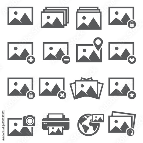 Image icon set on white background