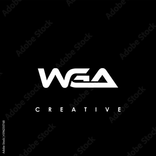 WGA Letter Initial Logo Design Template Vector Illustration