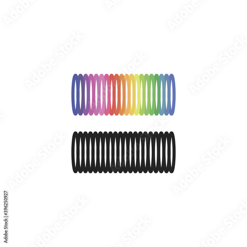 Vector illustration eps10 isolated on white background. Realistic children toy  fun play toy concept  rainbow color