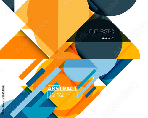 Set of two minimal geometric abstract backgrounds. Vector illustration for covers, banners, flyers and posters and other designs