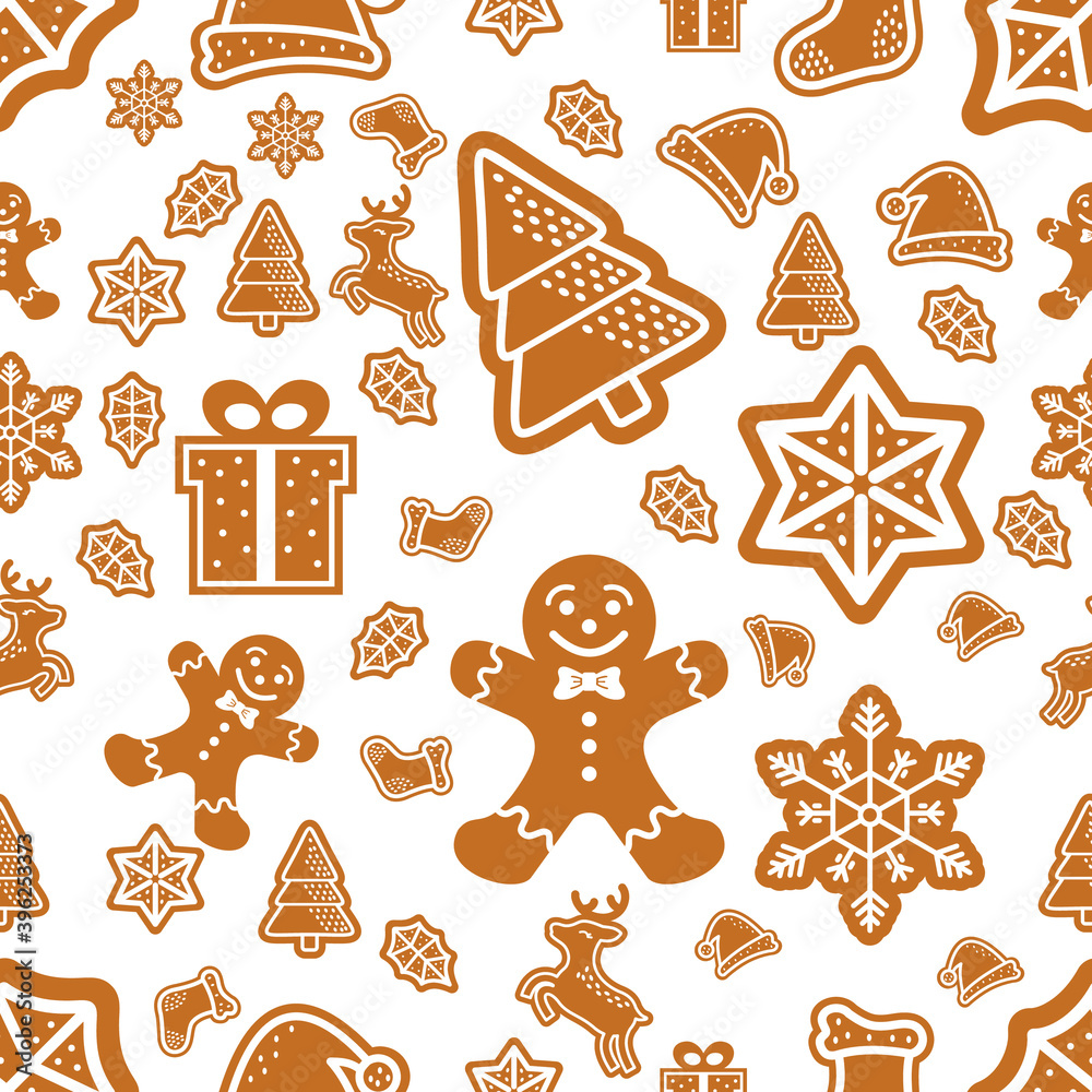 Beautiful Christmas seamless pattern, Christmas wrapping paper, vector. Beautiful Christmas seamless pattern, Christmas wrapping paper, vector.