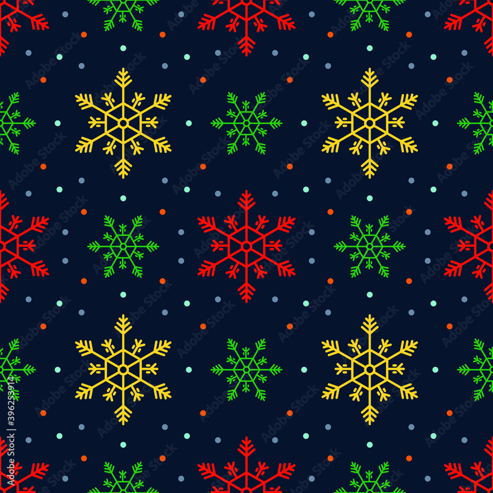Beautiful Christmas seamless pattern, Christmas wrapping paper, vector. Beautiful Christmas seamless pattern, Christmas wrapping paper, vector.