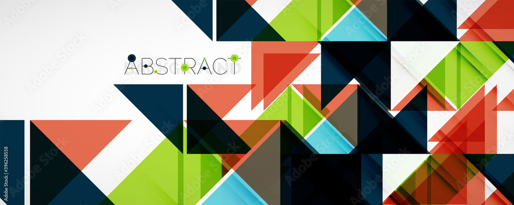 Set of vector triangle geometric backgrounds. Vector illustration for covers, banners, flyers and posters and other designs Set of vector triangle geometric backgrounds. Vector illustration for covers, banners, flyers and posters and other designs