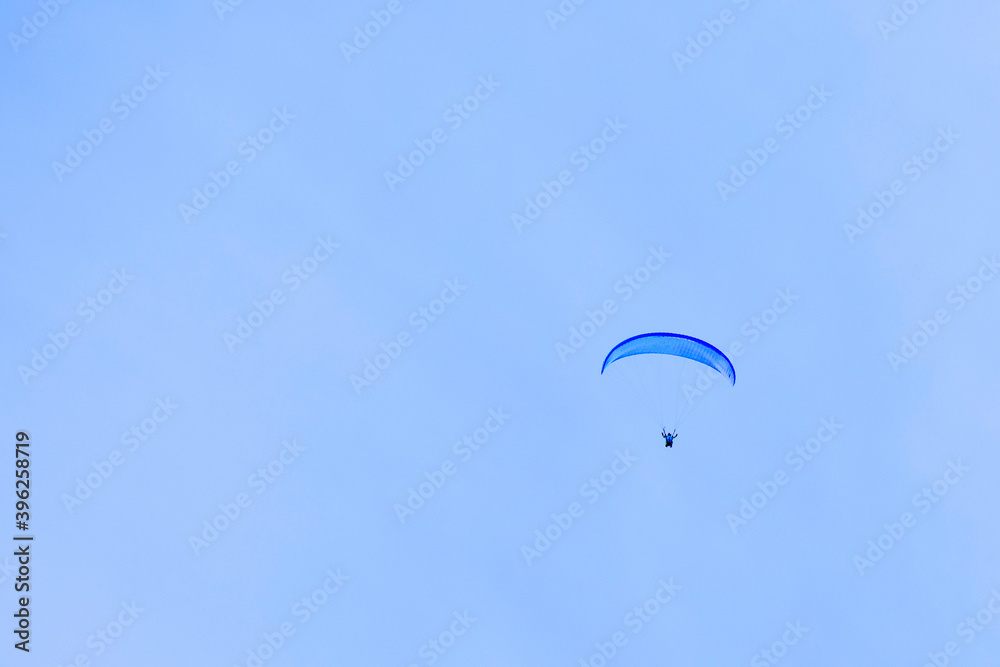 Paragliding over the mountains. Paragliding over the mountains.