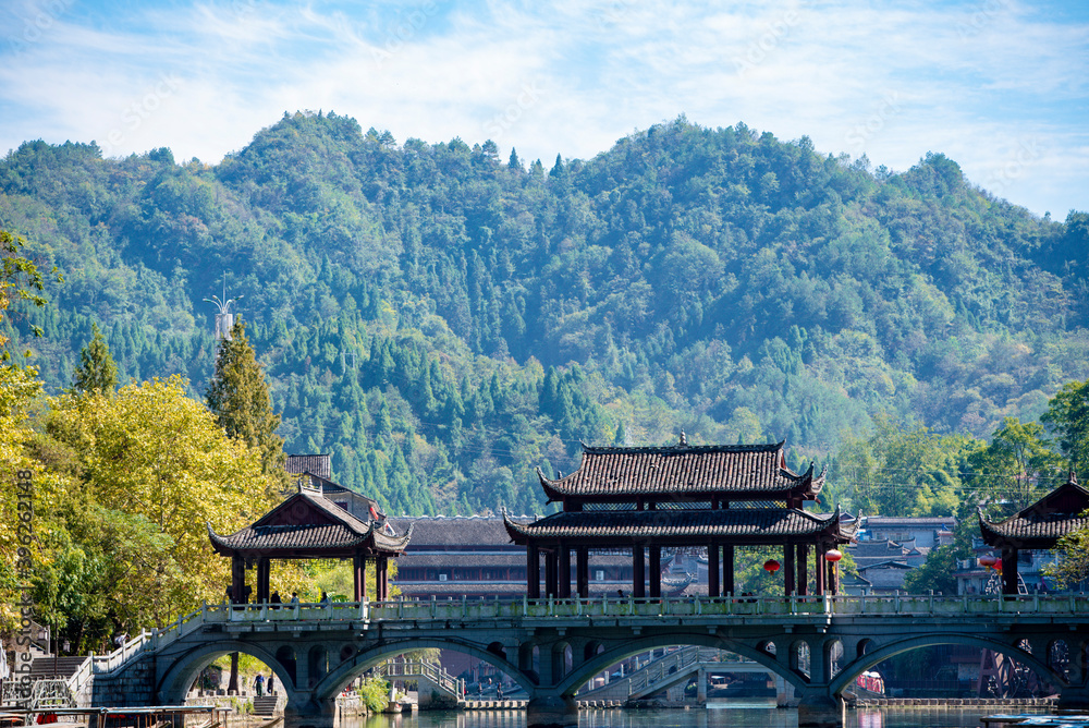 Beautiful landscape of Hunan Xiangxi Fenghuang Ancient City