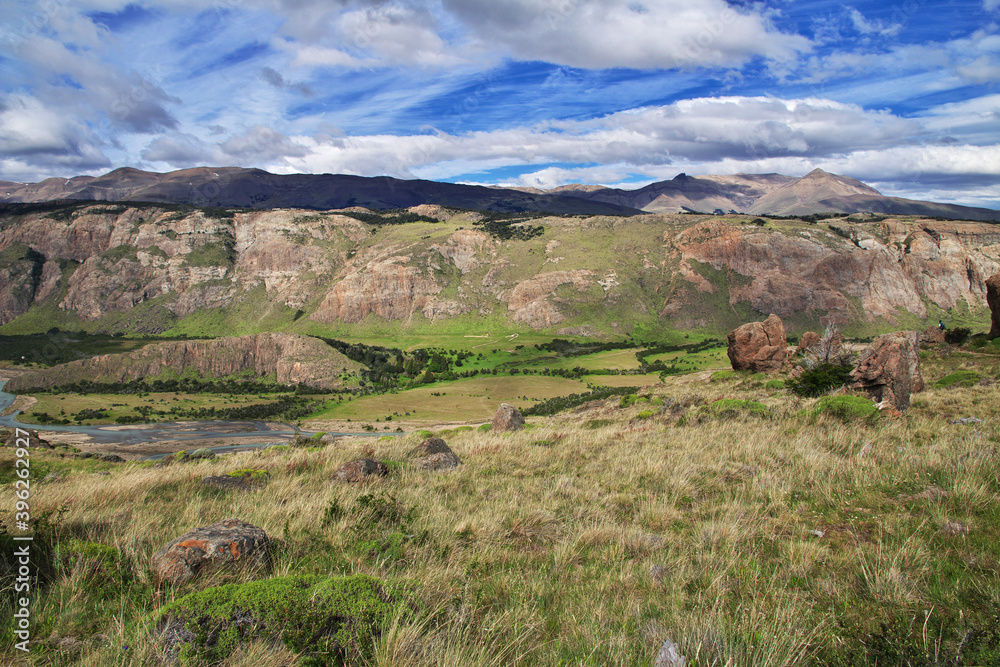 The panorama view close Fitz Roy, El Chalten, Patagonia, Argentina The panorama view close Fitz Roy, El Chalten, Patagonia, Argentina