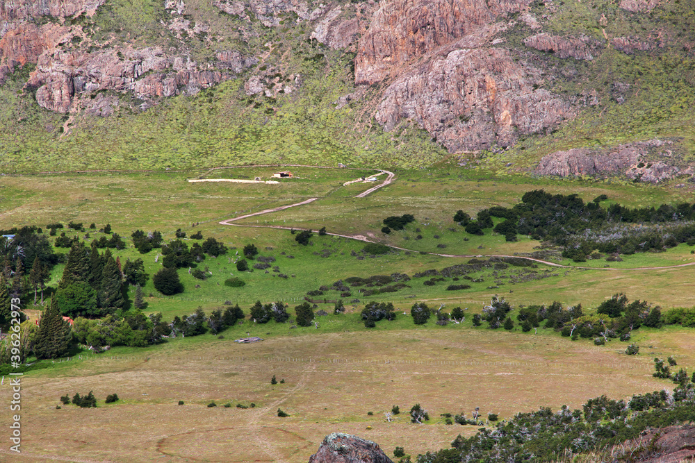 Obraz premium The panorama view close Fitz Roy, El Chalten, Patagonia, Argentina