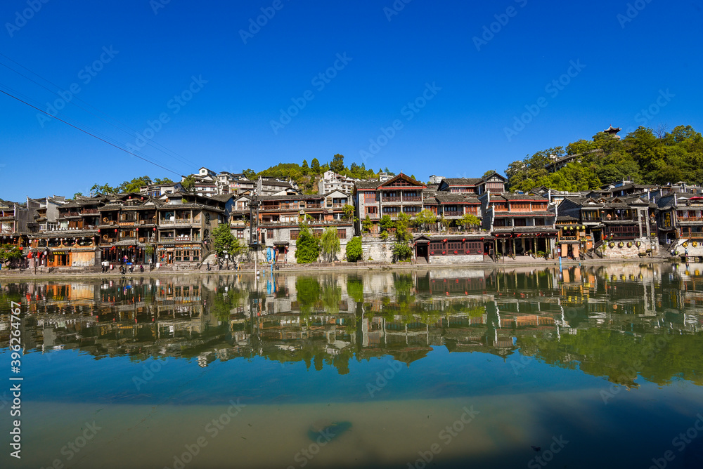 Beautiful landscape of Hunan Xiangxi Fenghuang Ancient City Beautiful landscape of Hunan Xiangxi Fenghuang Ancient City